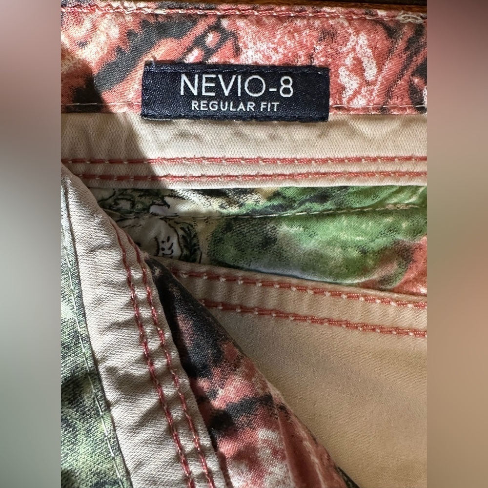 Atelier Gardeur NEVIO-8 Pants Mens 35/34 Regular Fit Beige Printed Lining - Picture 16 of 16